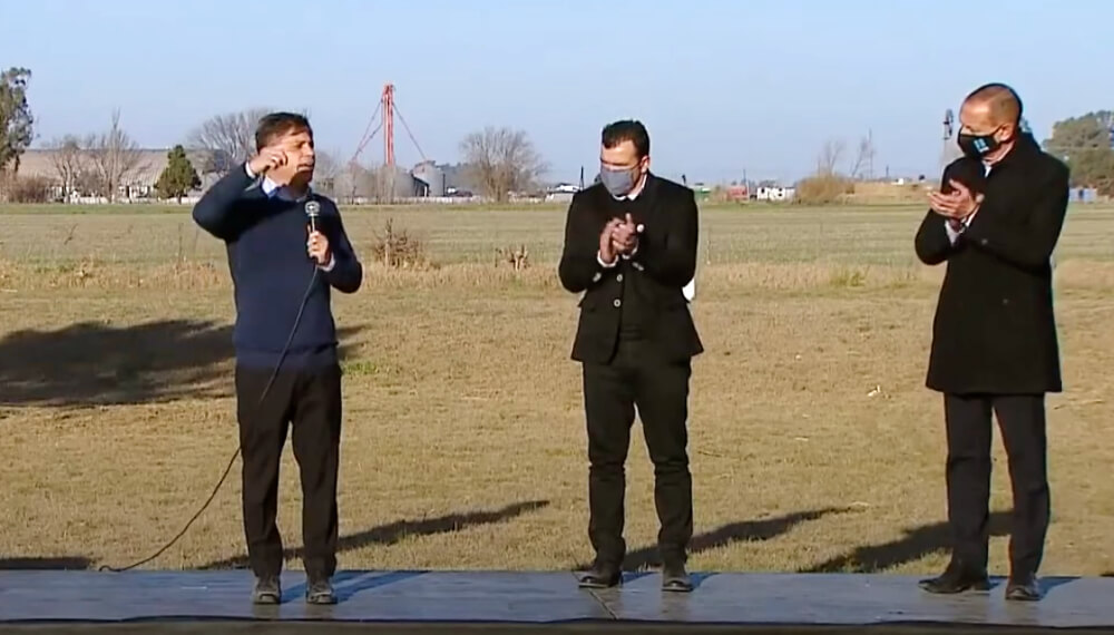 Kicillof en la Ruta del Cereal: “Es para los pequeños productores, que no tienen espalda ni créditos”