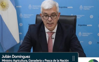 Domínguez estuvo en la apertura de Acsoja y se comprometió a trabajar por las 70 millones de toneladas