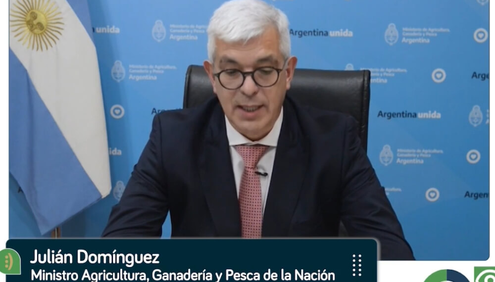 Domínguez estuvo en la apertura de Acsoja y se comprometió a trabajar por las 70 millones de toneladas