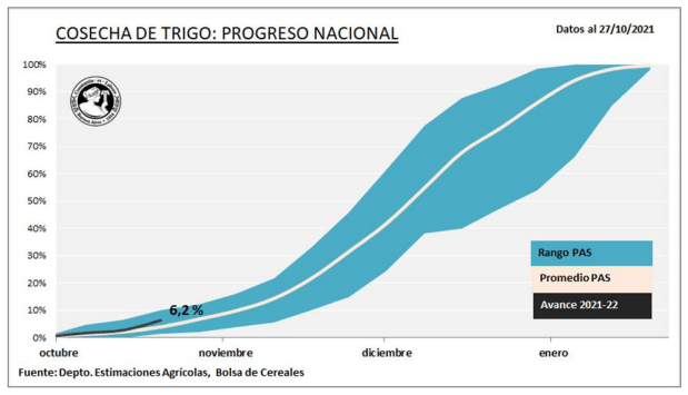 Elevan la proyección de producción de trigo nacional a 19,8 millones de toneladas