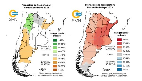 Pronóstico trimestral: sin un panorama claro para las lluvias, las temperaturas seguirían por encima de lo normal