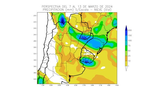 Viene un frente de tormenta con lluvias, pero escasas: solo en el norte habrá focos abundantes
