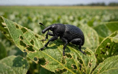 Plaga en expansión: detectan picudo negro en soja de Santa Fe y Córdoba